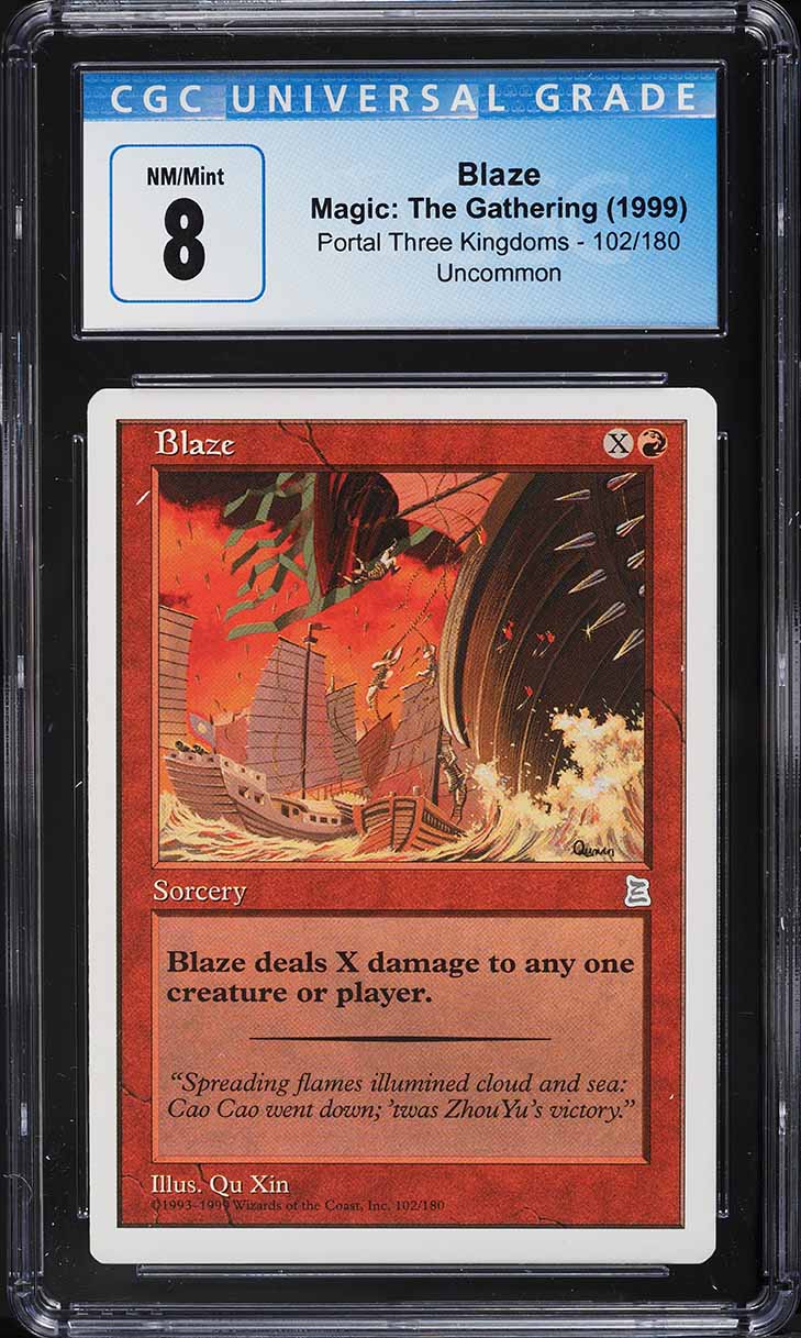 1999 Magic The Gathering MTG Portal Three Kingdoms Blaze #102 CGC 8 NM-MT