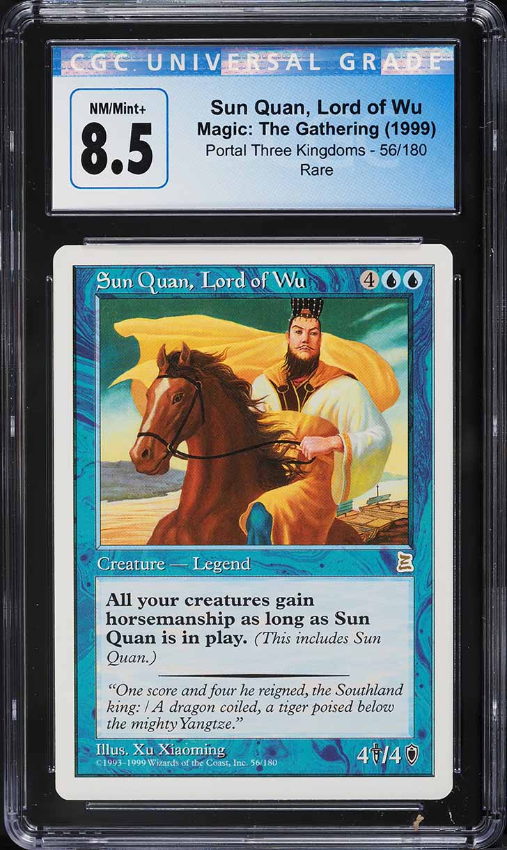 1999 Magic The Gathering Portal Three Kingdoms Sun Quan, Lord Of Wu #56 CGC 8.5