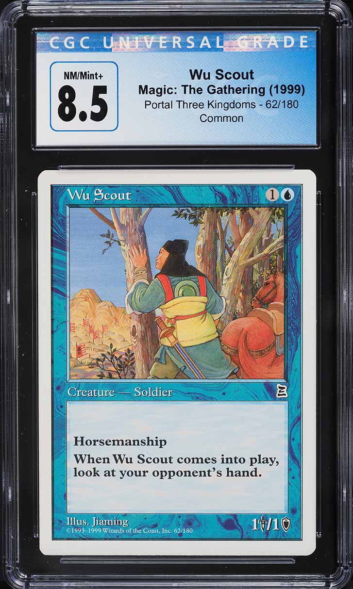 1999 Magic The Gathering MTG Portal Three Kingdoms Wu Scout #62 CGC 8.5 NM-MT+