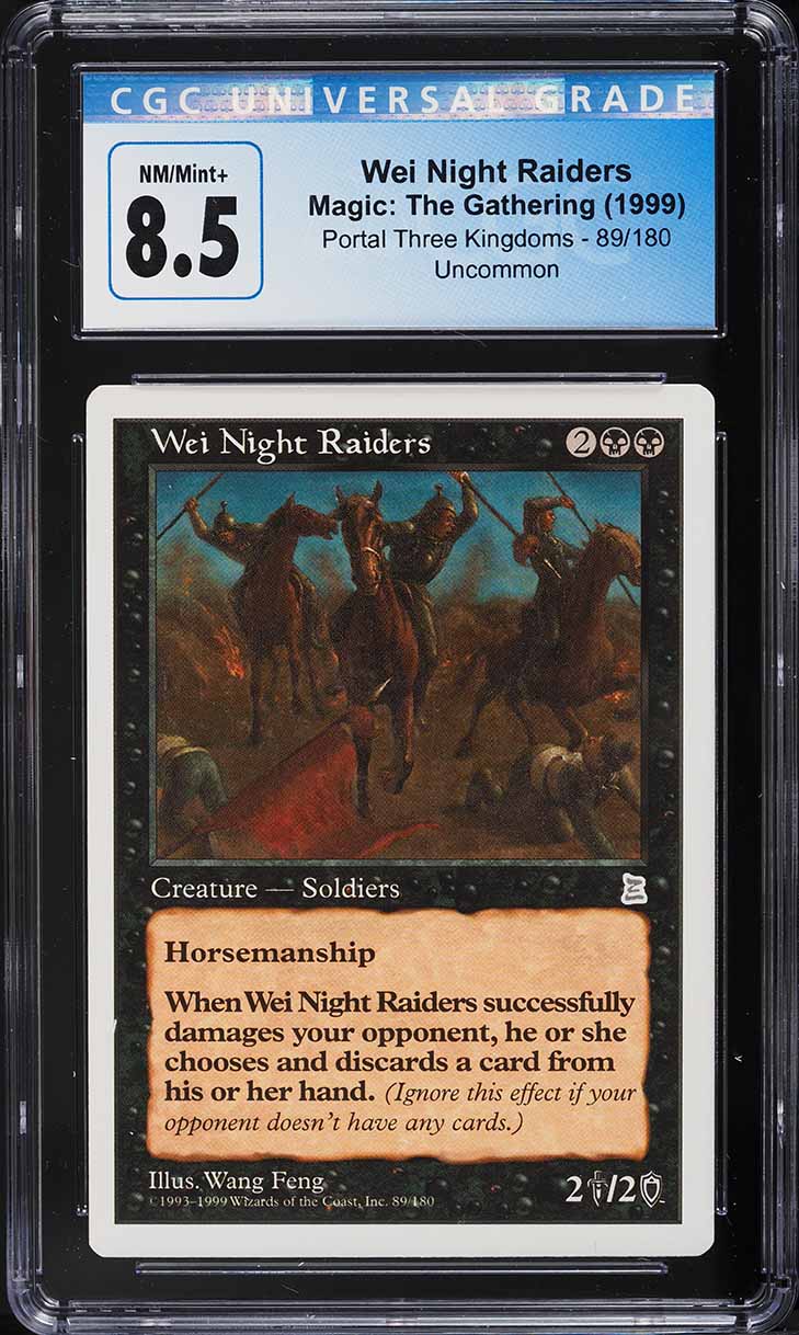 1999 Magic The Gathering MTG Portal Three Kingdoms Wei Night Raiders #89 CGC 8.5
