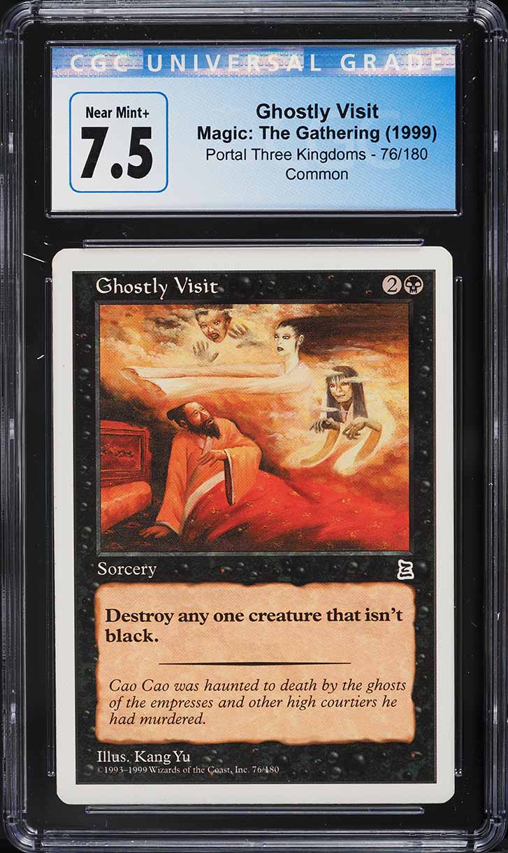1999 Magic The Gathering MTG Portal Three Kingdoms Ghostly Visit #76 CGC 7.5