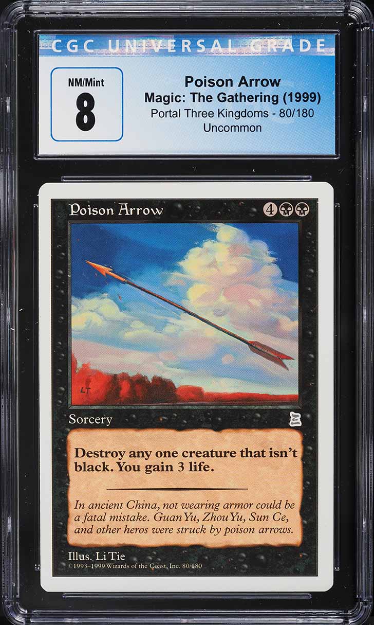 1999 Magic The Gathering MTG Portal Three Kingdoms Poison Arrow #80 CGC 8 NM-MT