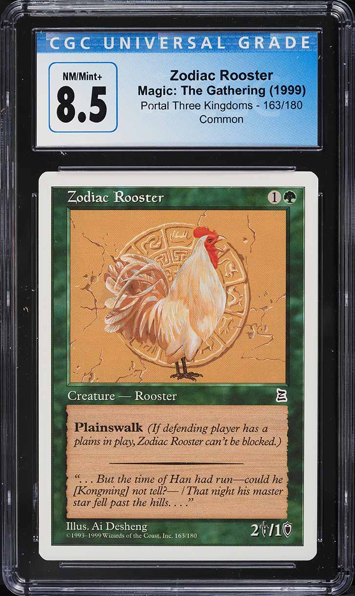 1999 Magic The Gathering MTG Portal Three Kingdoms Zodiac Rooster #163 CGC 8.5