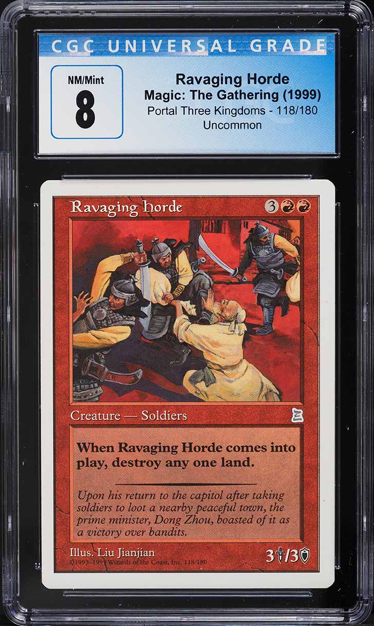 1999 Magic The Gathering MTG Portal Three Kingdoms Ravaging Horde U R #118 CGC 8