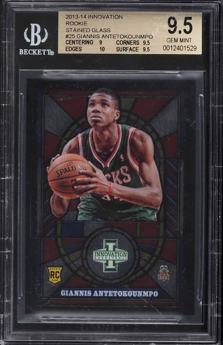 2013 Panini Innovation Stained Glass Giannis Antetokounmpo ROOKIE #25 BGS 9.5