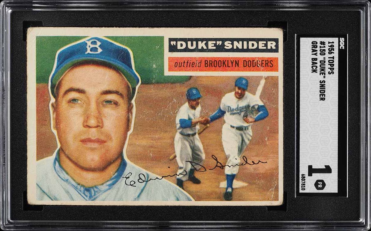 1956 Topps Duke Snider #150 SGC 1 PR