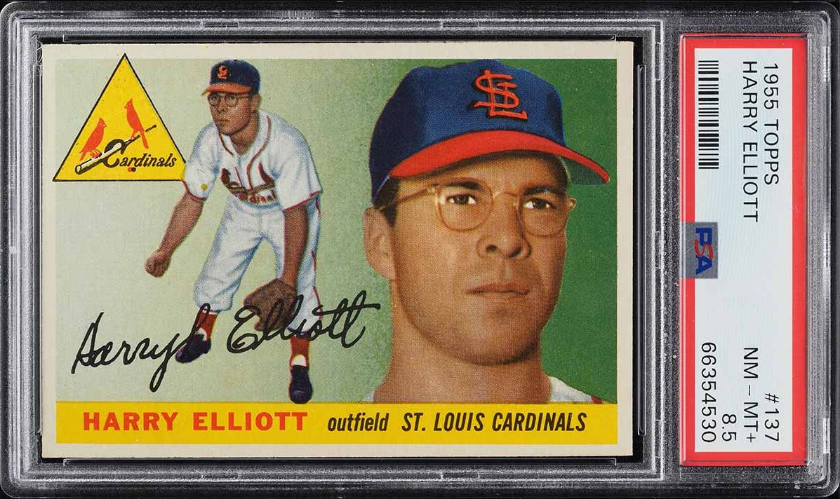1955 Topps Harry Elliott #137 PSA 8.5 NM-MT+