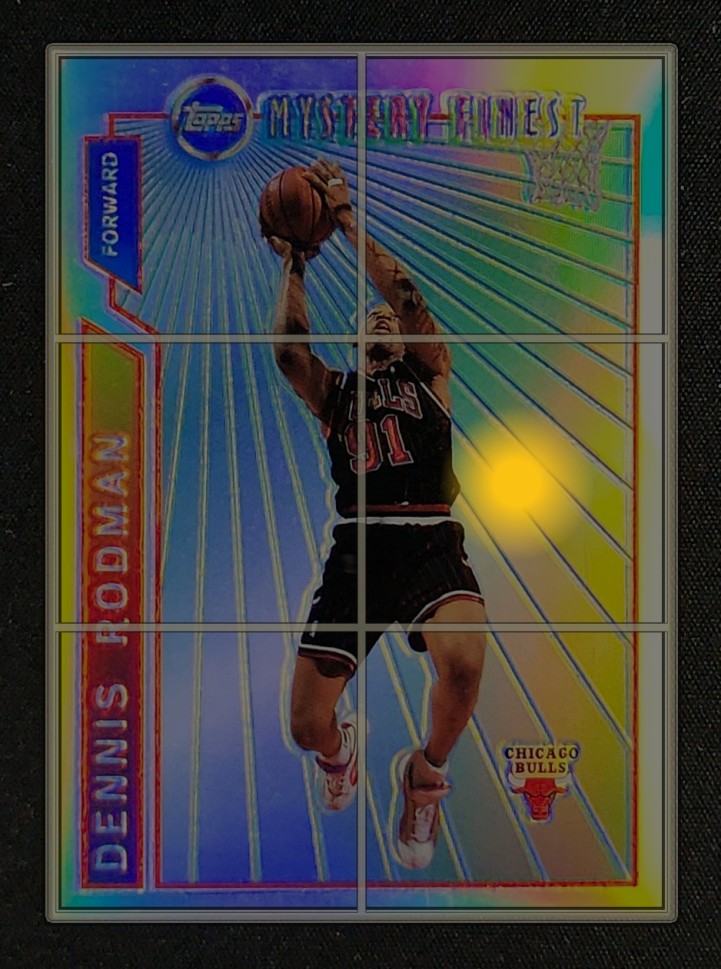 1996 Topps Mystery Finest Refractor Dennis Rodman #M7 MBA AUTH on