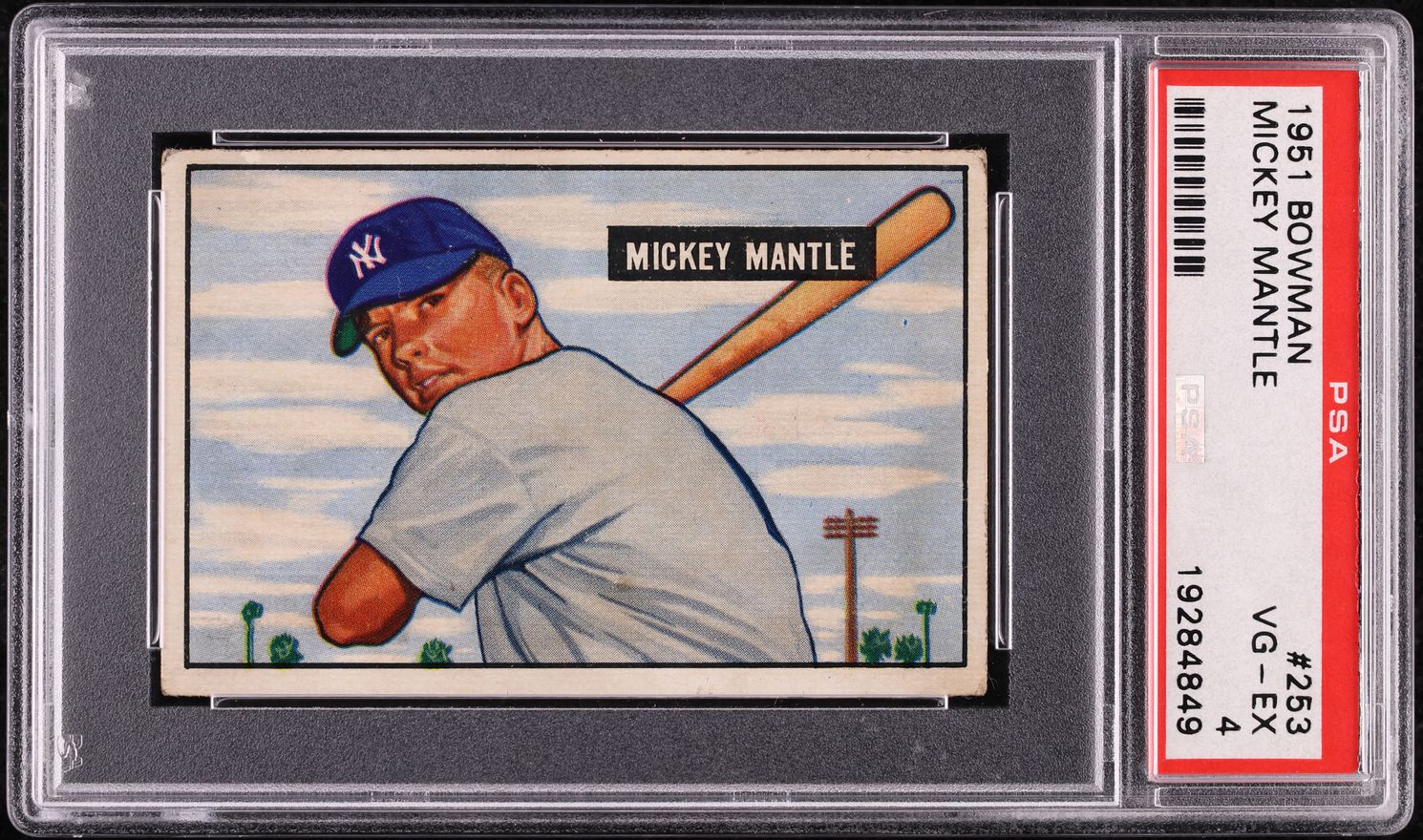 1951 Bowman Mickey Mantle ROOKIE #253 PSA 4 VGEX