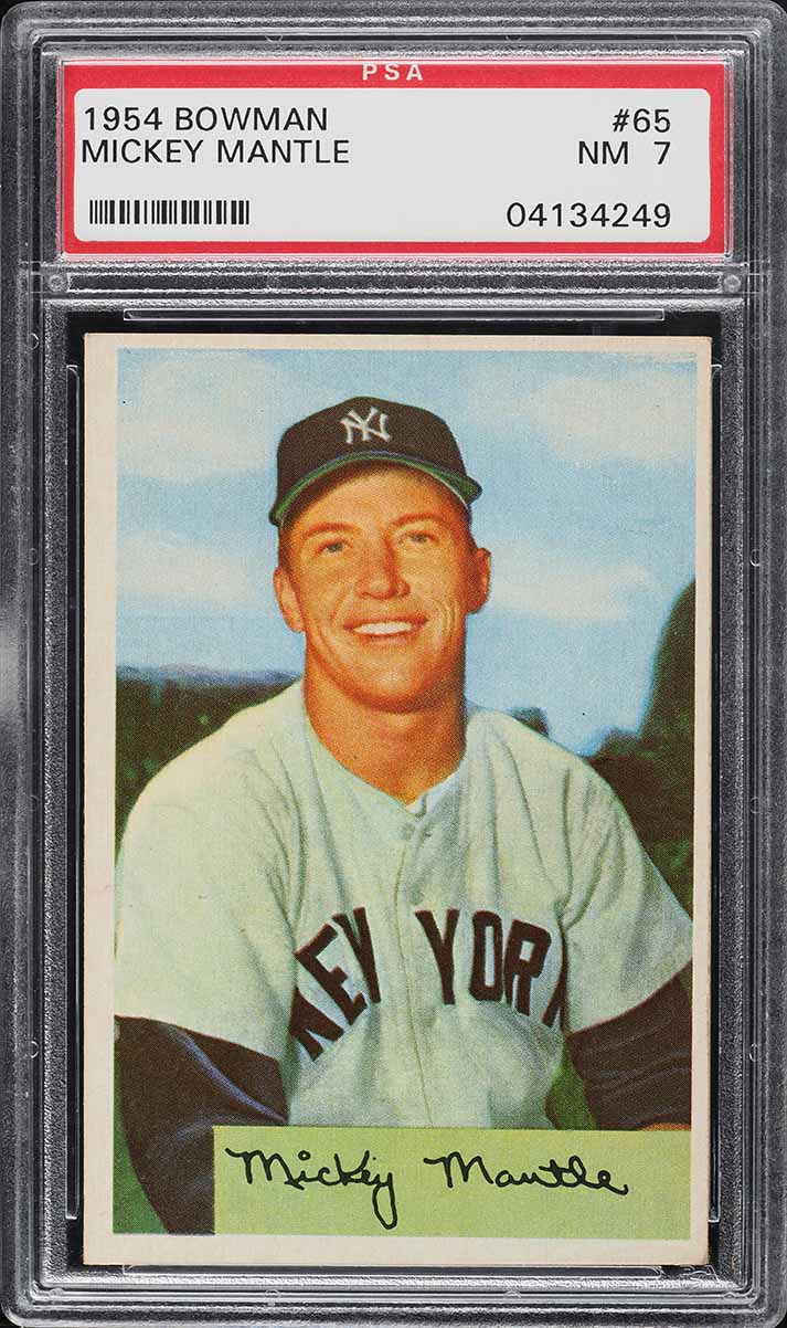 1954 Bowman Mickey Mantle #65 PSA 7 NRMT