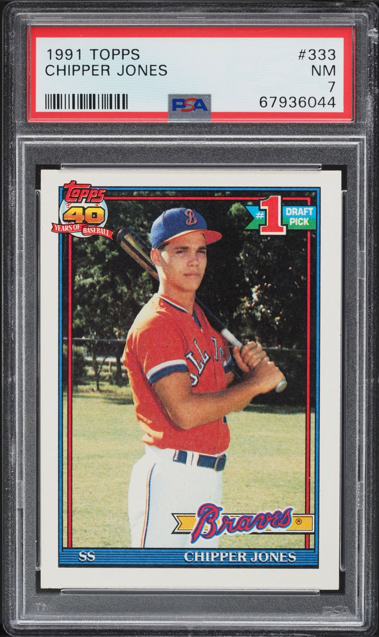 1991 Topps Chipper Jones ROOKIE #333 PSA 7 NRMT