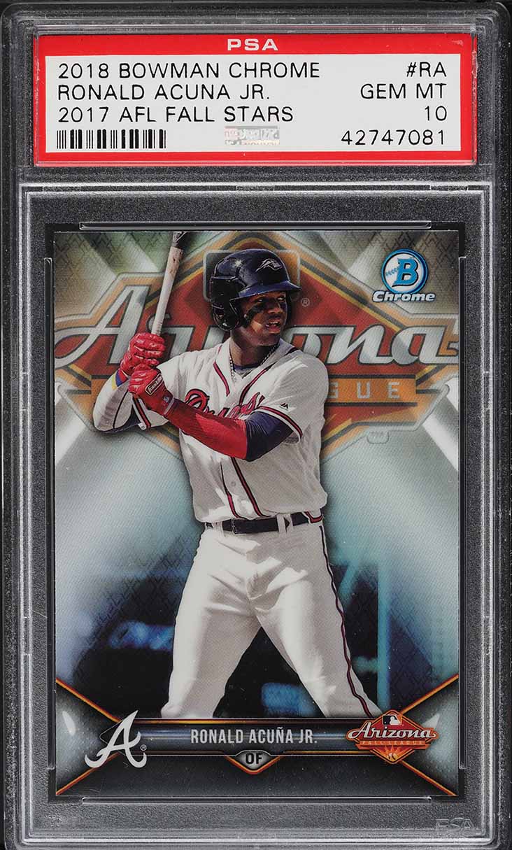 2018 Bowman Chrome '17 Arizona Fall League Stars Ronald Acuna Jr. ROOKIE PSA 10