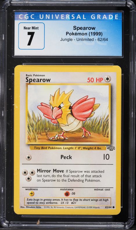 1999 Pokemon Jungle 1st Edition Spearow #62 PSA 10 GEM MINT on Fanatics  Collect