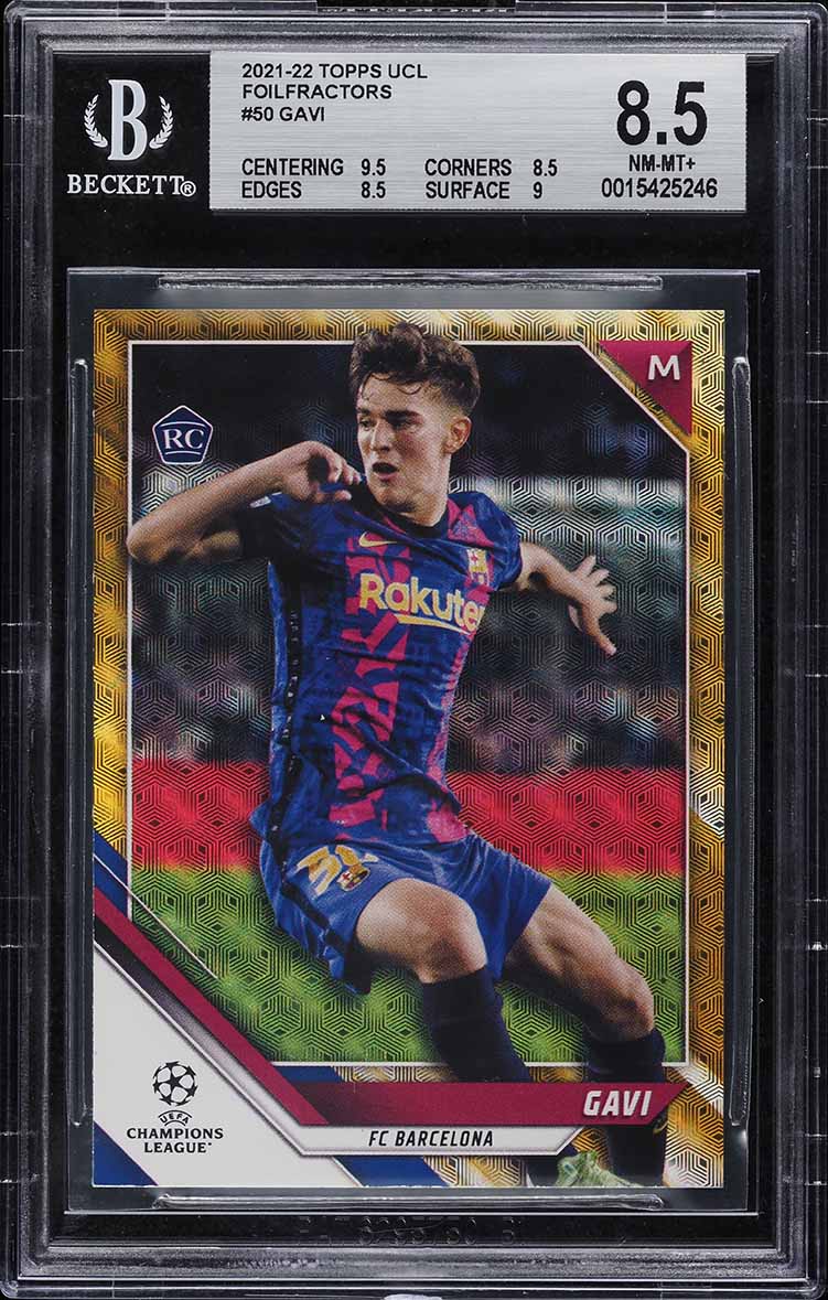 2021 Panini Obsidian Electric Etch Orange Gavi ROOKIE /25 #97 PSA