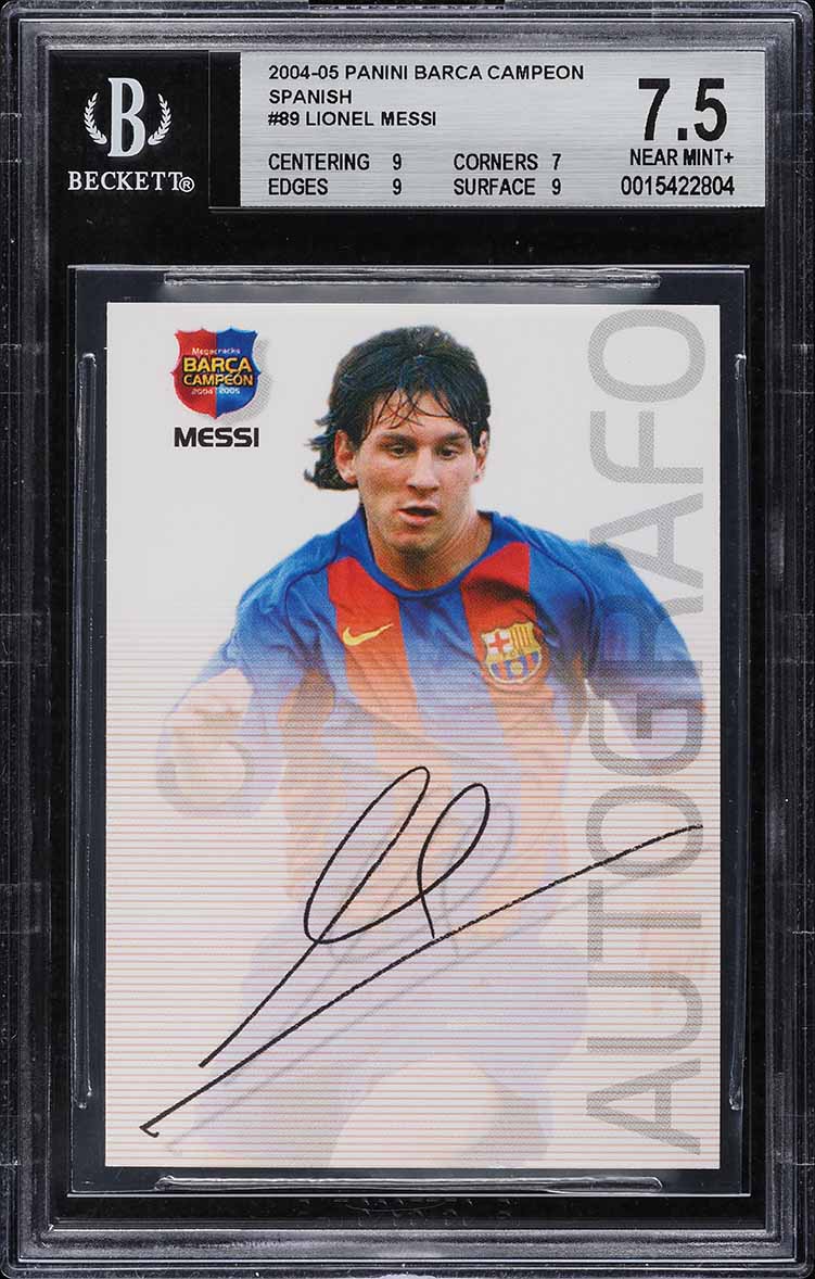2004 Panini Sports Mega Cracks Barca Campeon Lionel Messi ROOKIE