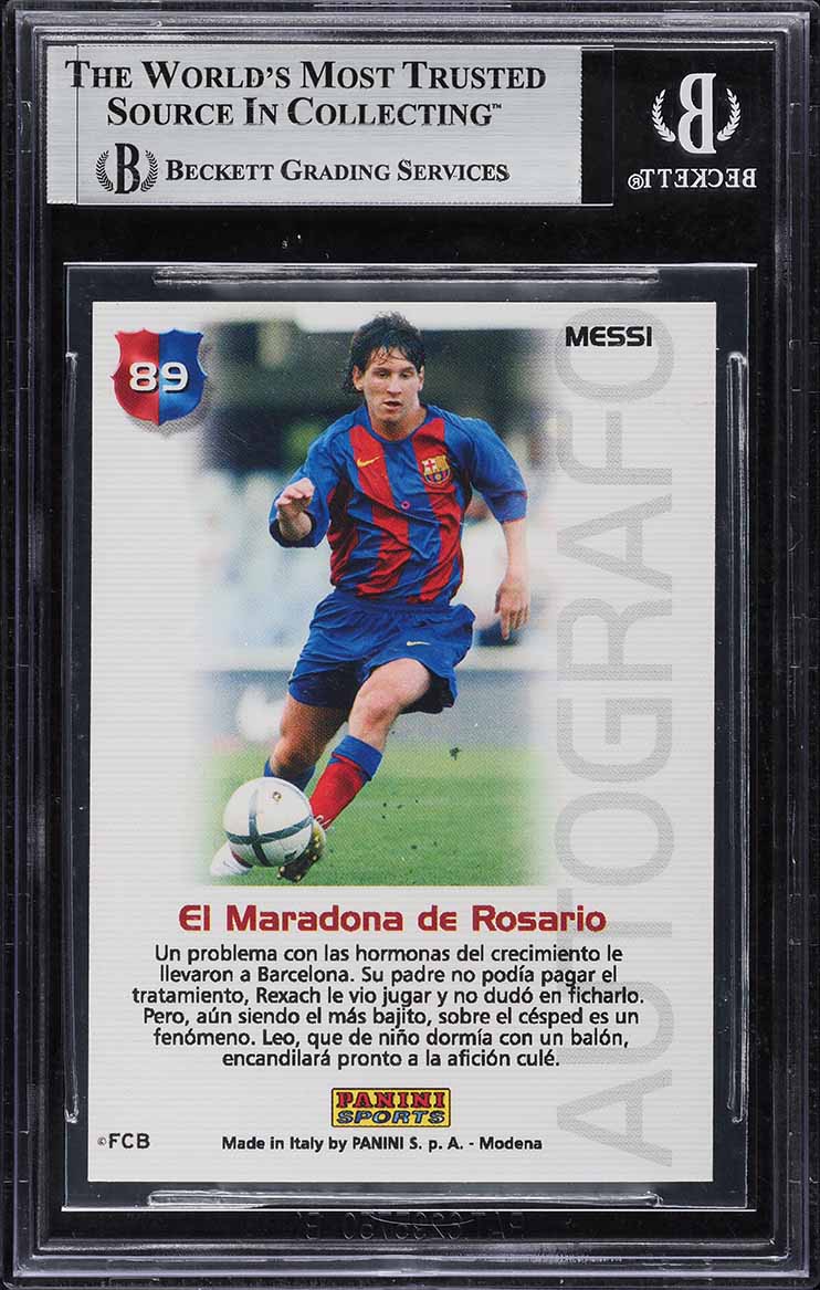 2004 Panini Sports Mega Cracks Barca Campeon Lionel Messi ROOKIE #89 BGS 7.5