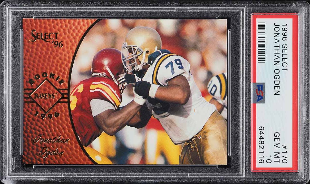 1996 Select Football Jonathan Ogden ROOKIE #170 PSA 10 GEM MINT