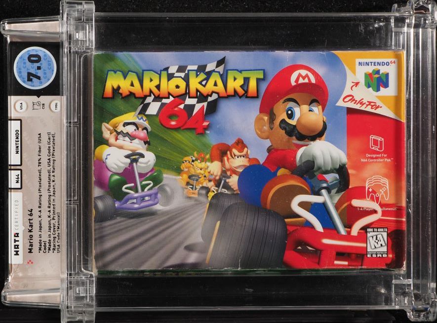 Mario Kart 64 (Nintendo 64 N64) WATA 7.0 CIB Complete In Box