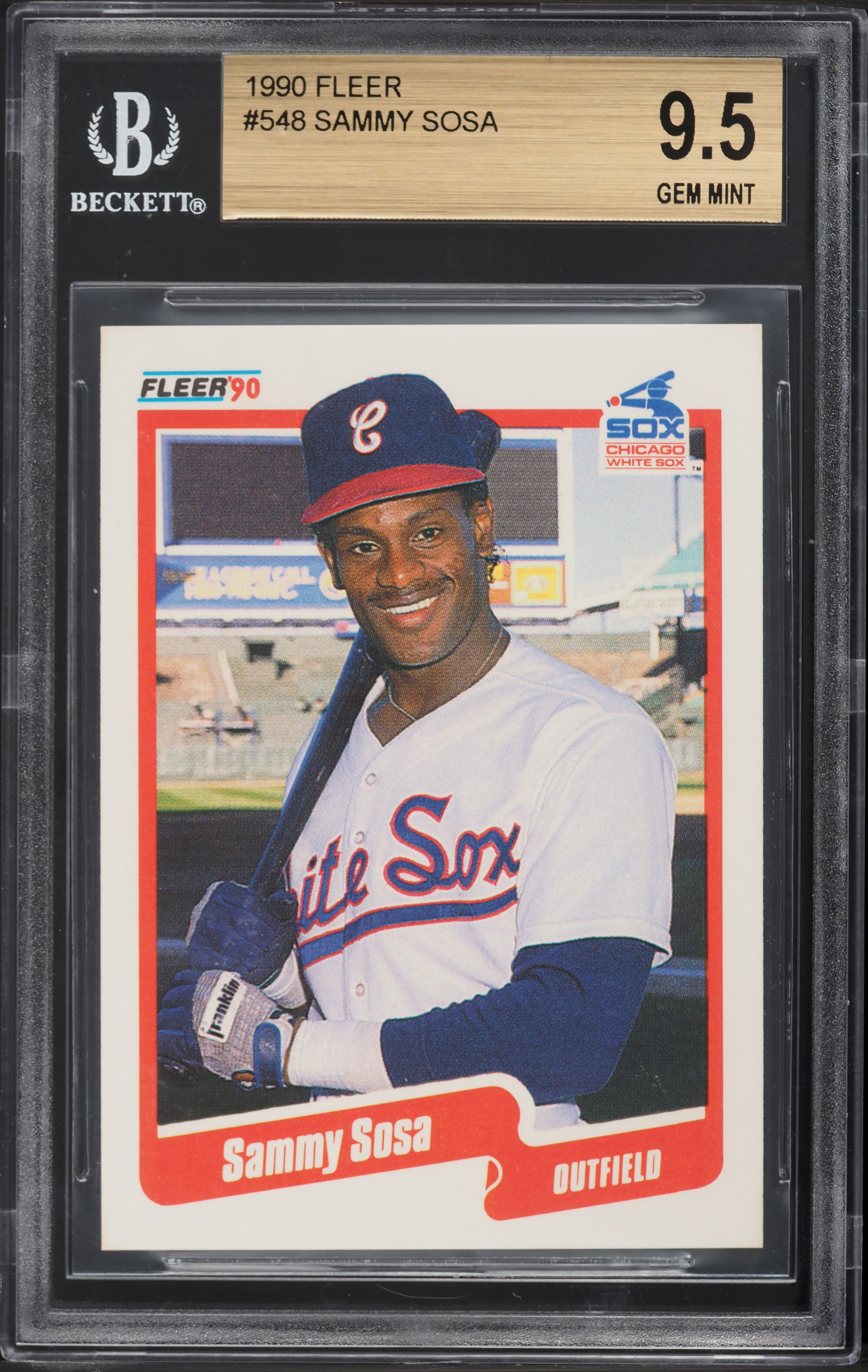 1990 Fleer Sammy Sosa ROOKIE #548 BGS 9.5 GEM MINT on Fanatics Collect