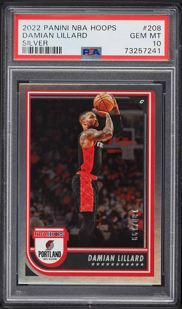2022 Hoops Silver Damian Lillard /199 #208 PSA 10 GEM MINT