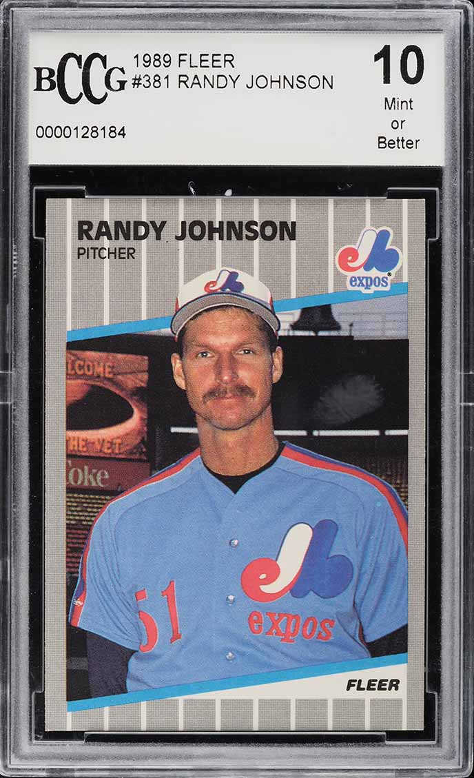 1989 Fleer Randy Johnson ROOKIE #381 BCCG 10