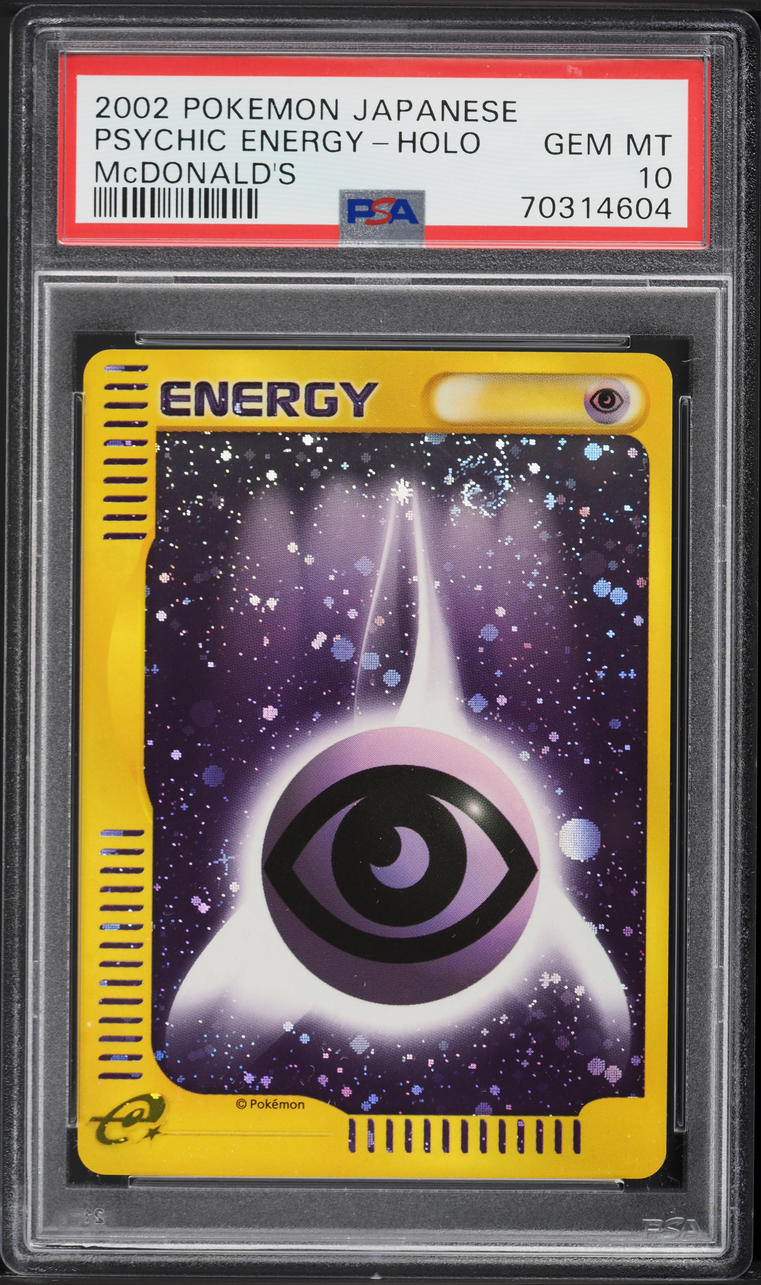 2002 Pokemon Japanese McDonald's Holo Psychic Energy PSA 10 GEM