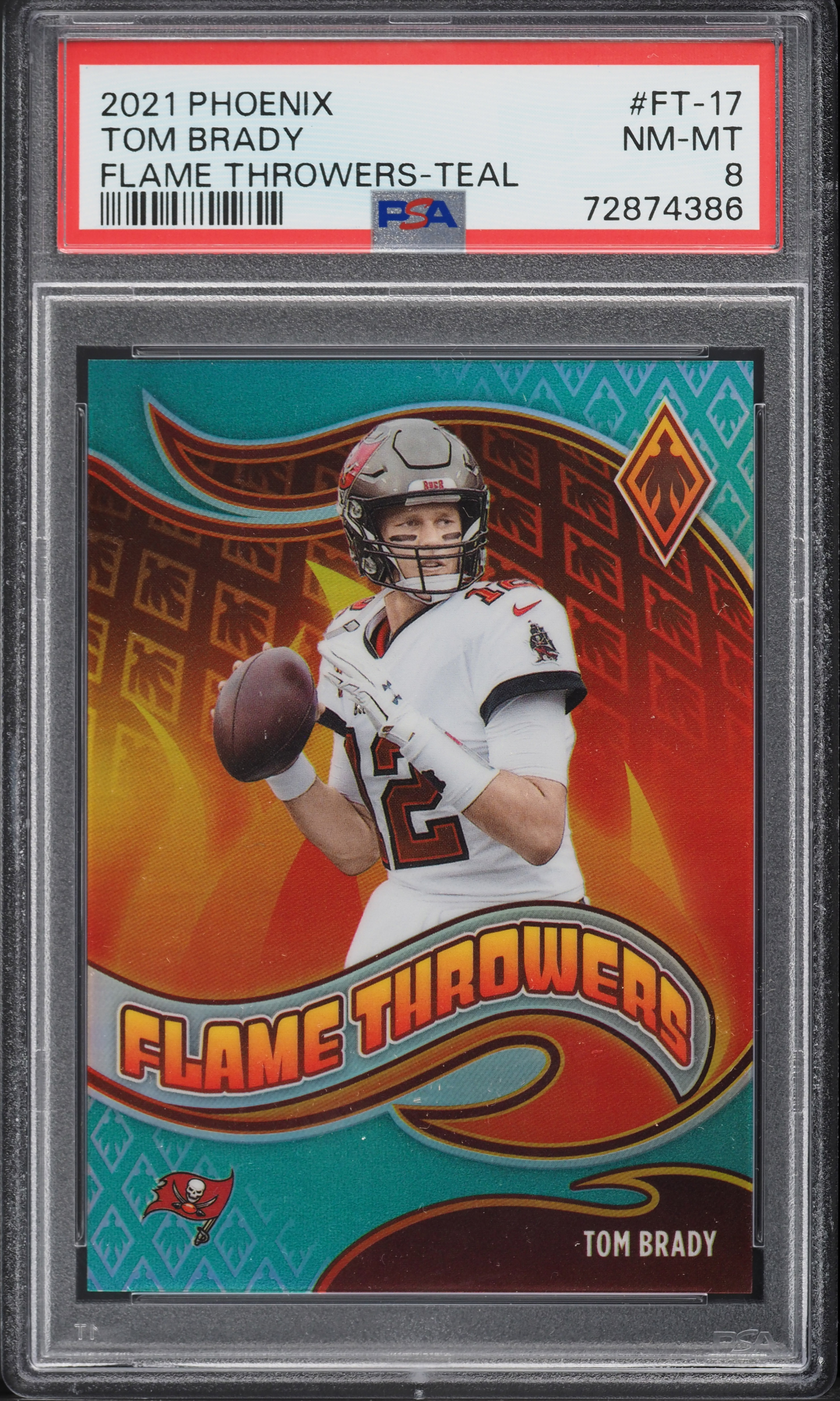 2021 Panini Phoenix Flame Throwers Teal Tom Brady /149 #FT-17 PSA