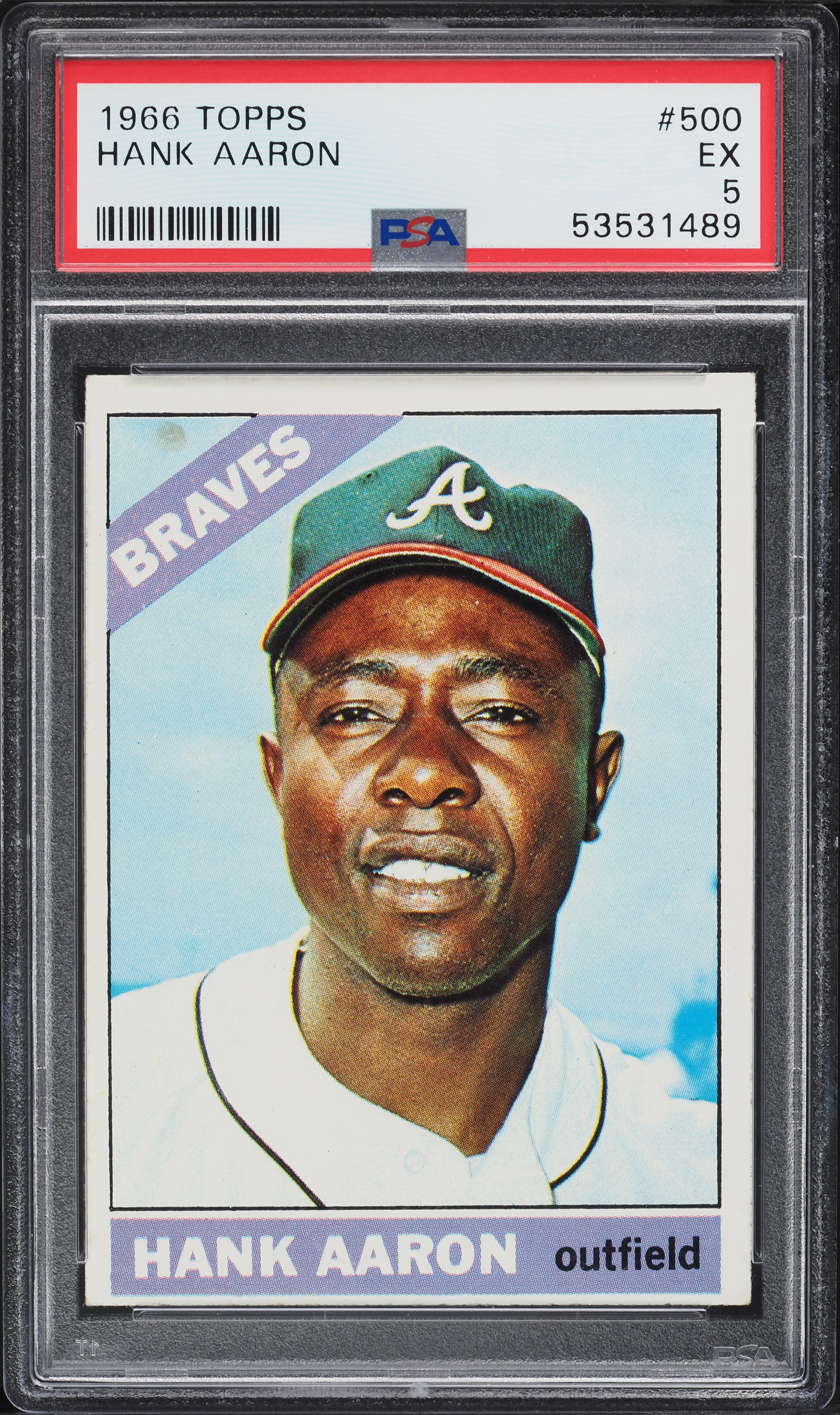 1966 Topps Hank Aaron #500 PSA 5 EX on Fanatics Collect