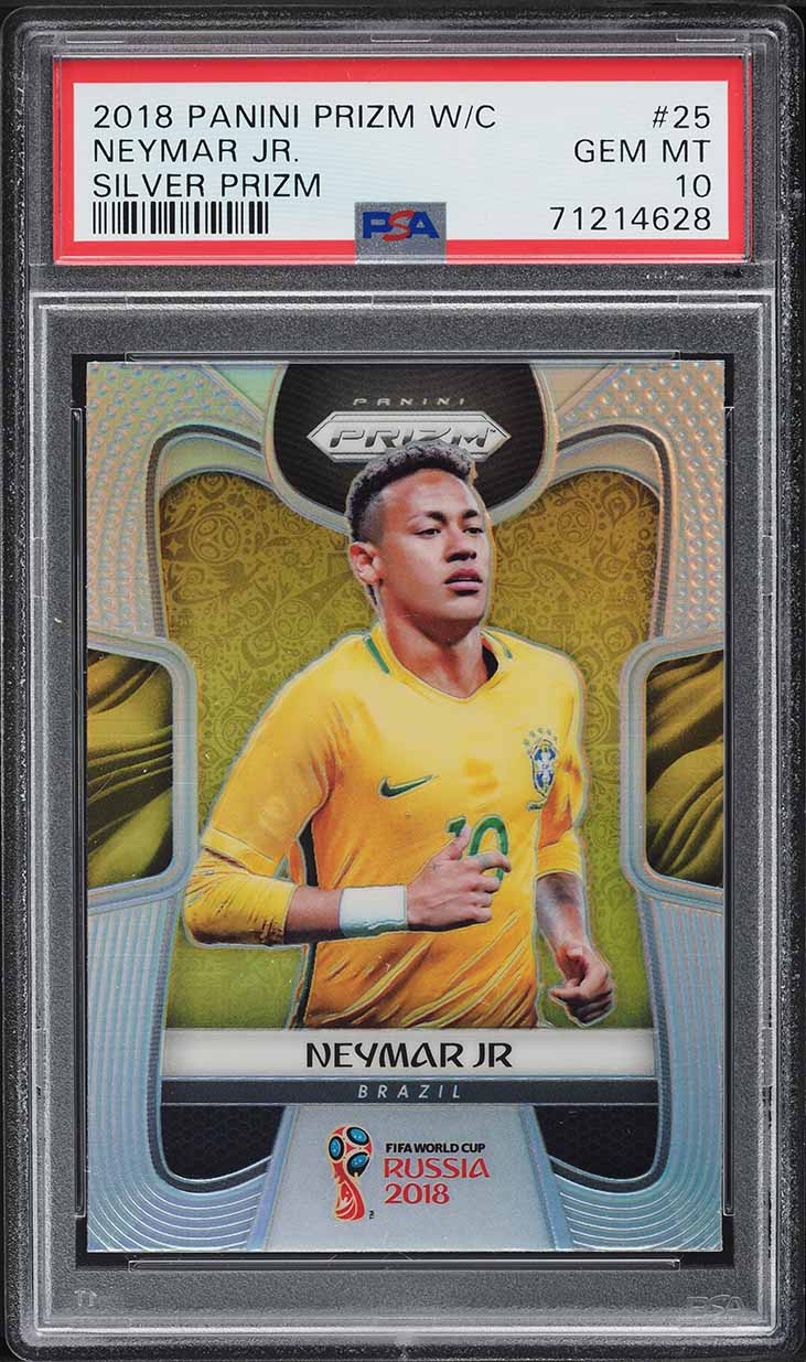 2018 Panini Prizm World Cup Silver Neymar Jr. #25 PSA 10 GEM MINT