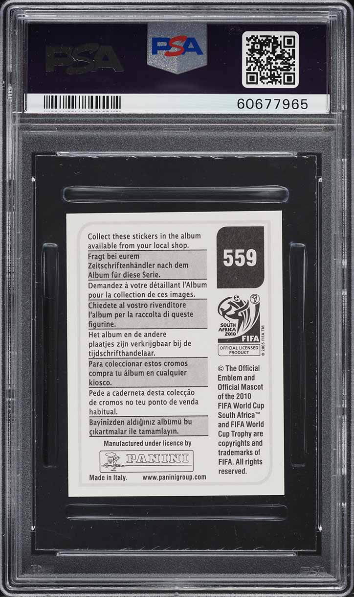 2010 Panini South Africa FIFA World Cup Sticker Cristiano Ronaldo #559 PSA 6