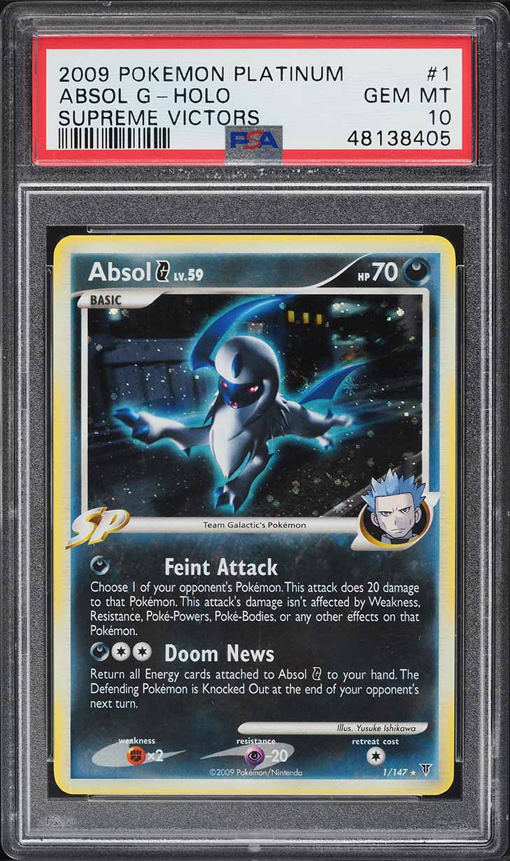 2009 Pokemon Platinum Supreme Victors Holo Absol G #1 PSA 10 GEM