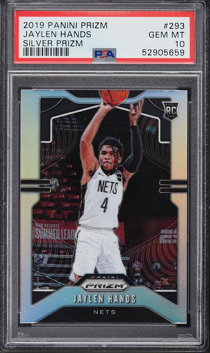 2019 Panini Prizm Silver Jaylen Hands ROOKIE #293 PSA 10 GEM MINT