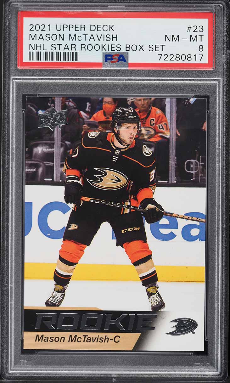 2021 Upper Deck NHL Star Box Set Mason McTavish ROOKIE #23 PSA 8 NM-MT