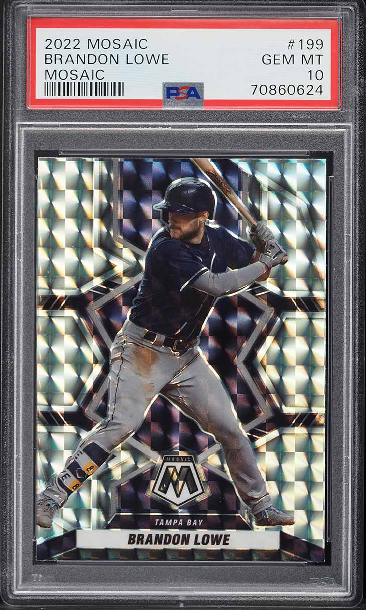 2022 Panini Mosaic Prizm Brandon Lowe #199 PSA 10 GEM MINT