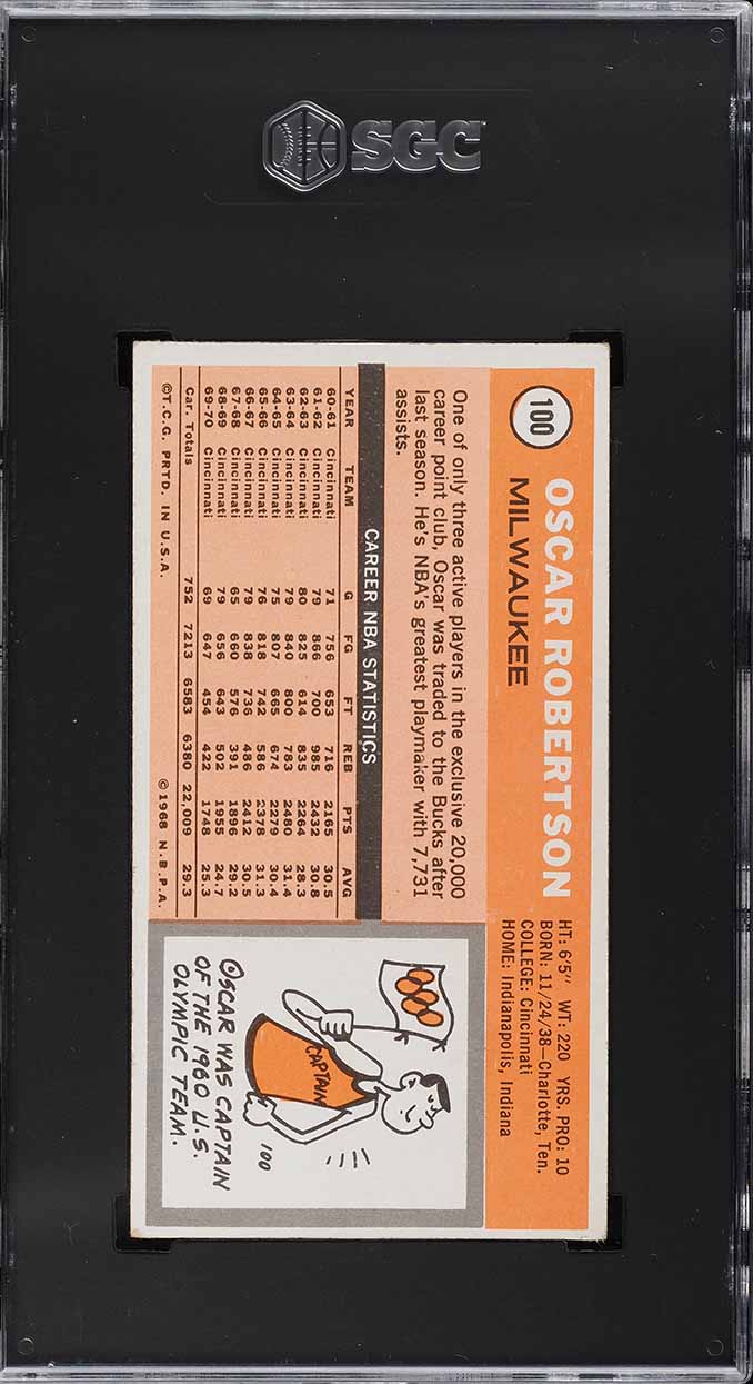 1970 Topps Basketball Oscar Robertson #100 SGC 3.5 VG+