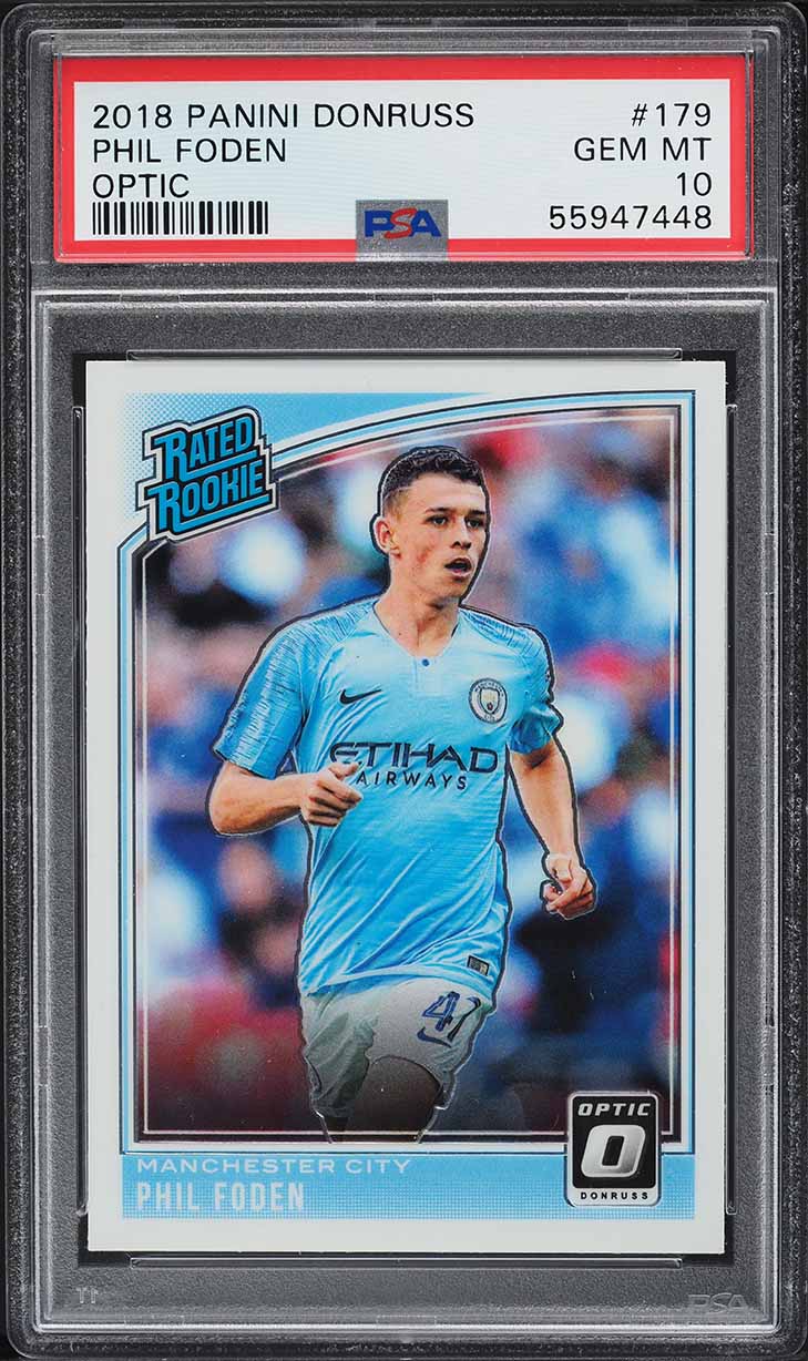 2018 Donruss Optic Phil Foden ROOKIE #179 PSA 10 GEM MINT on