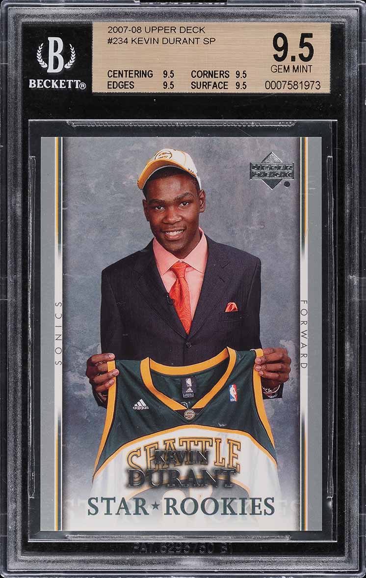 2007 Upper Deck Basketball Kevin Durant SP ROOKIE #234 BGS 9.5 GEM MINT