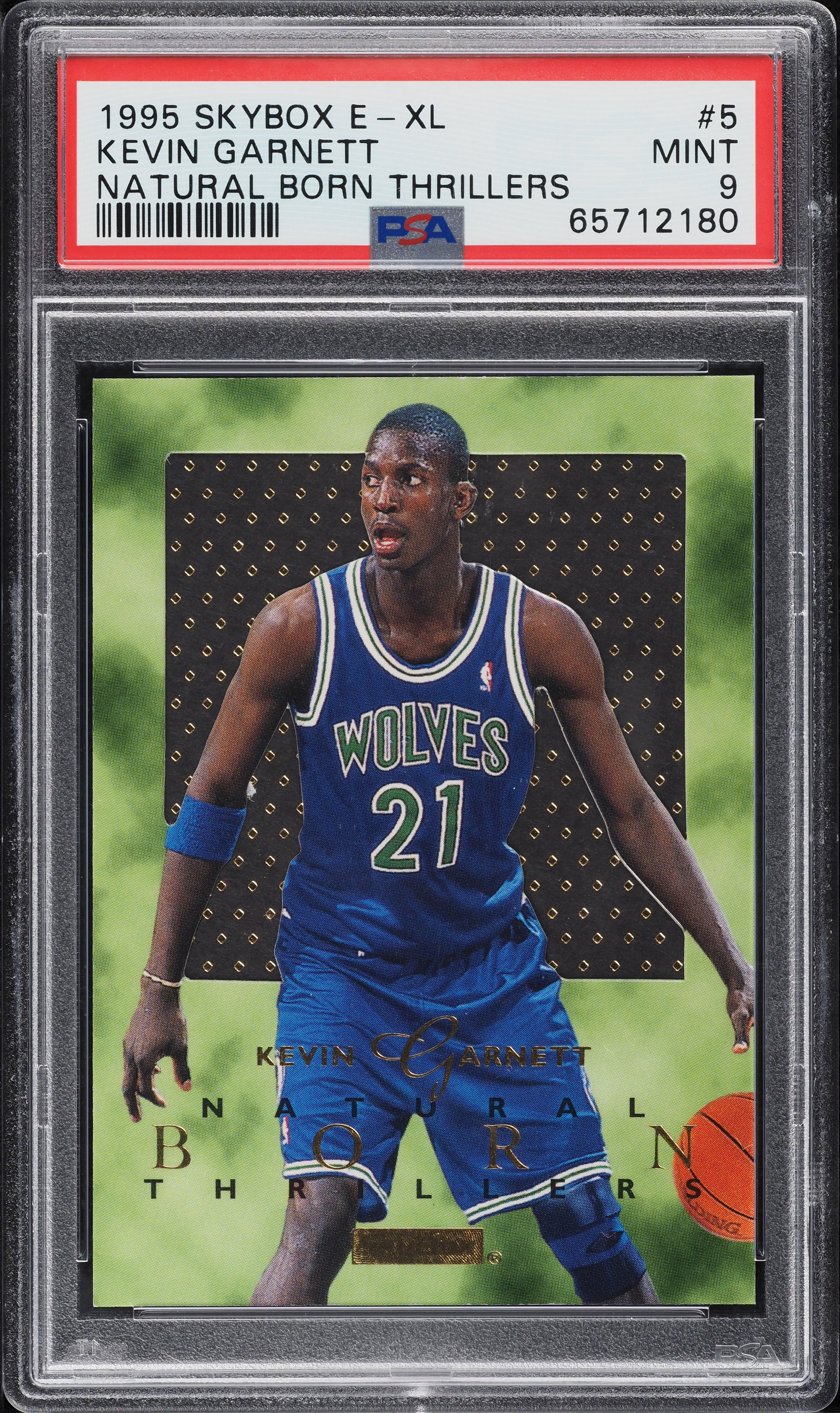 1995 Skybox E-XL Natural Born Thrillers Kevin Garnett ROOKIE #5