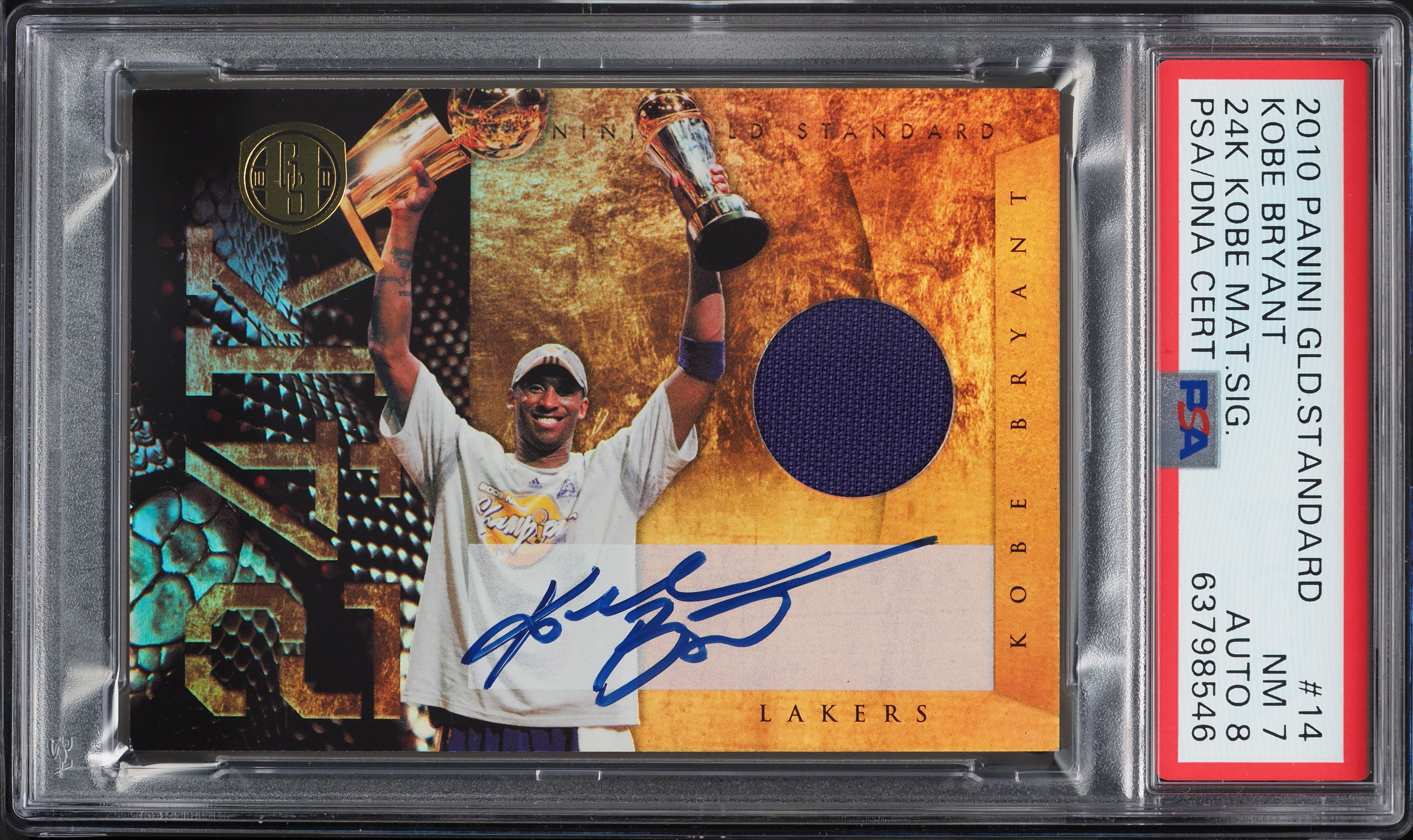 2010 Panini Gold Standard 24k Materials Kobe Bryant PATCH AUTO DNA