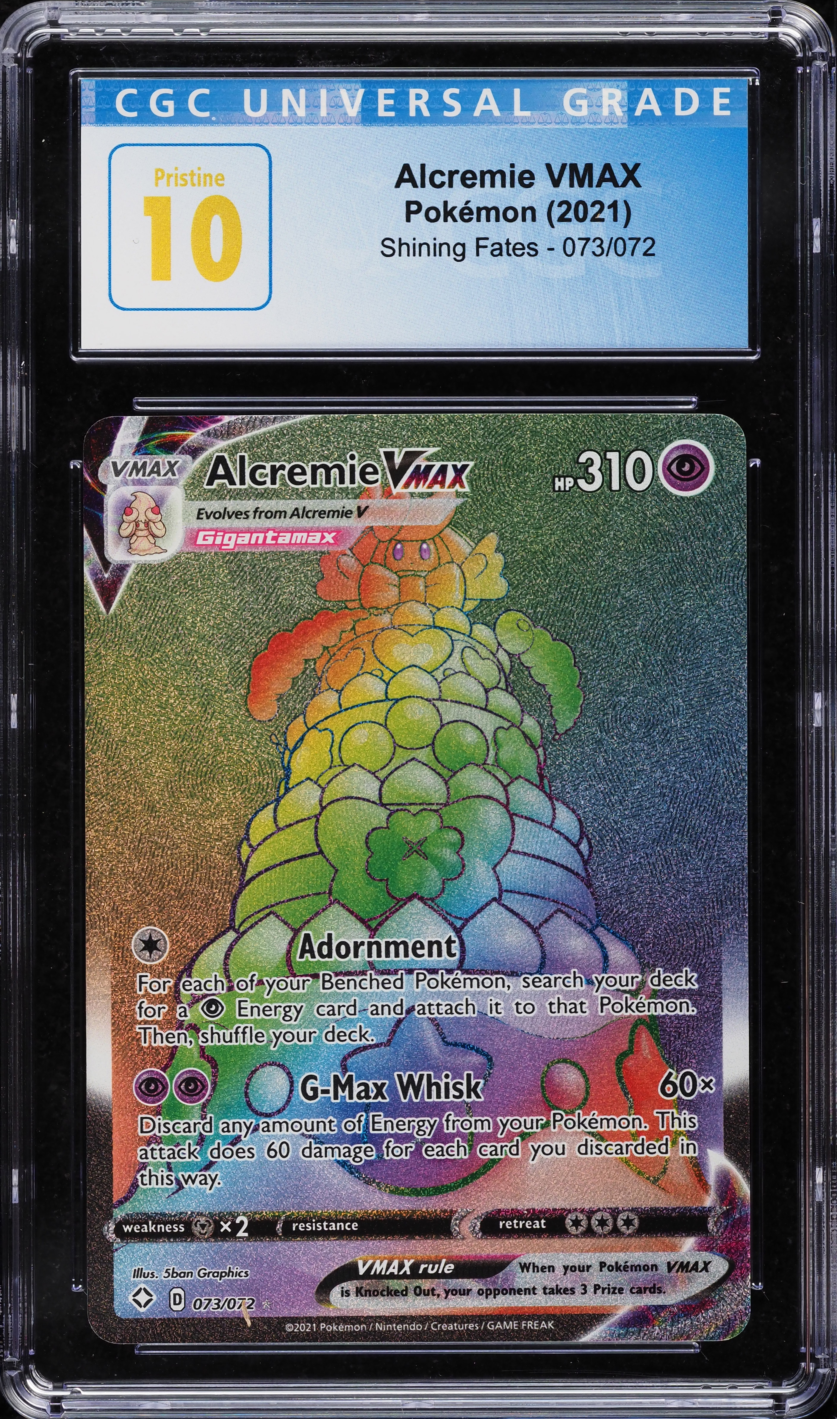 2021 Pokemon Sword & Shield 73 FA/Alcremie Vmax - TCG 9 | Ozzie Collectables
