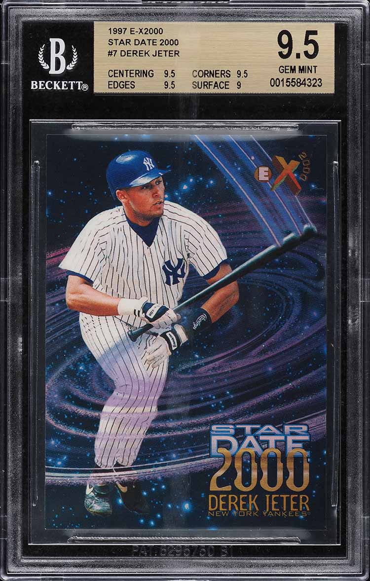 1997 Skybox E-X2000 Star Date 2000 Derek Jeter #7 BGS 9.5 GEM MINT