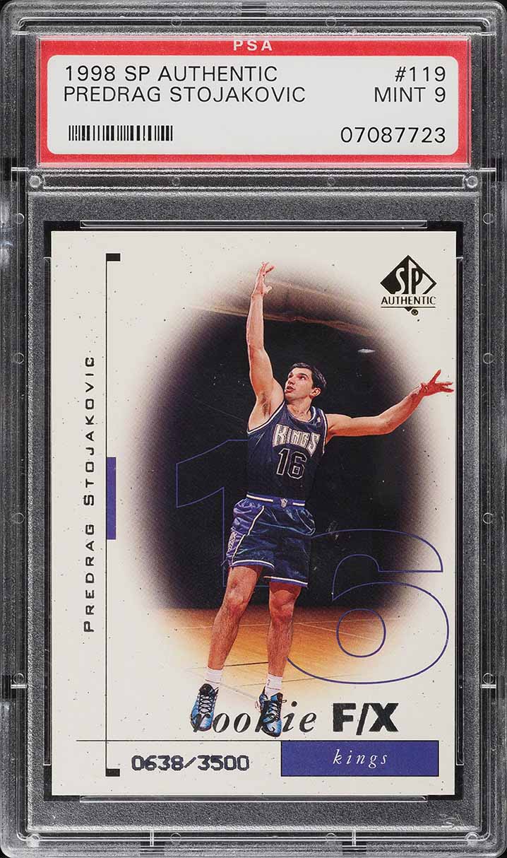 1998 SP Authentic Peja Stojakovic ROOKIE /3500 #119 PSA 9 MINT