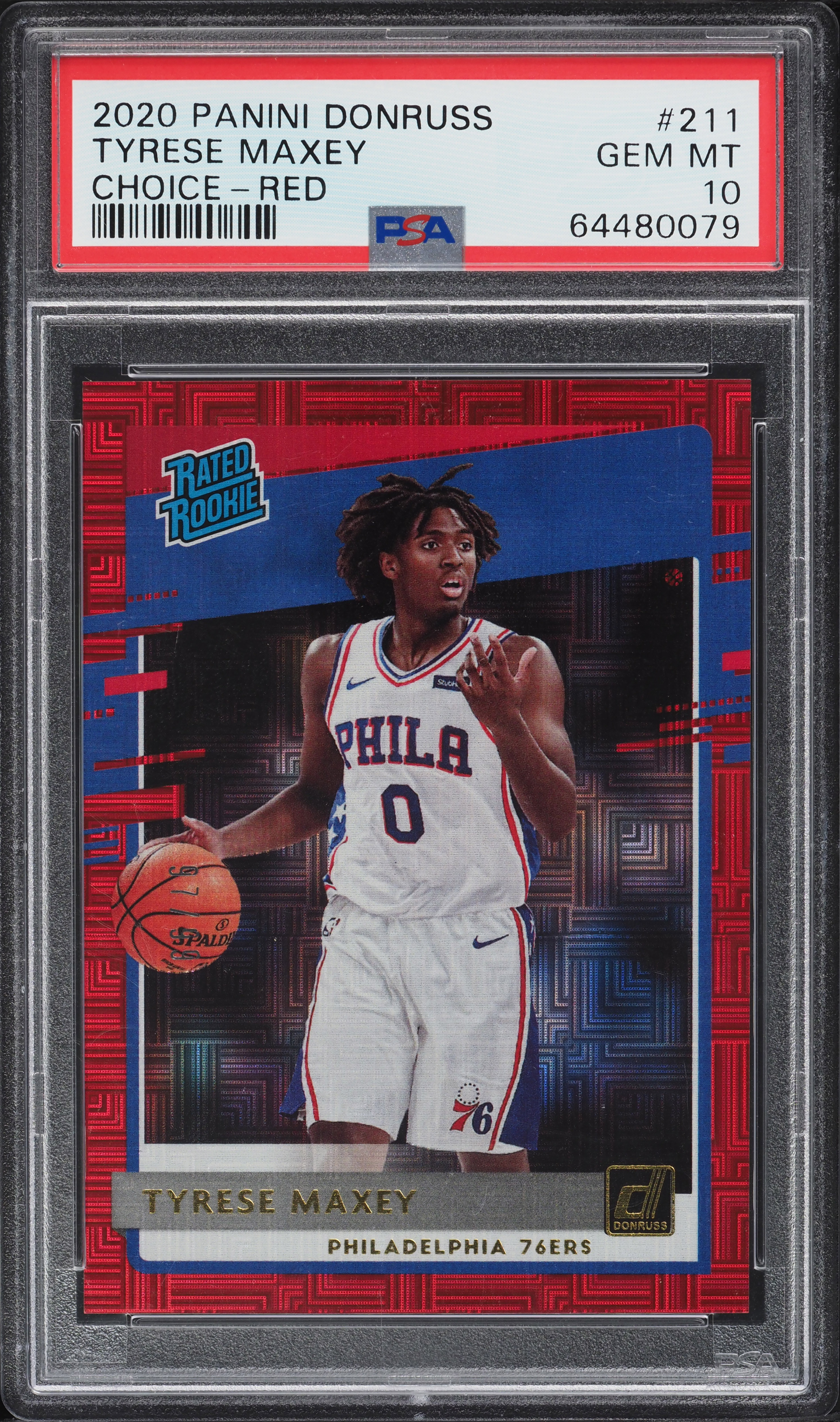 2020 Panini Donruss Basketball Choice Red Tyrese Maxey #211