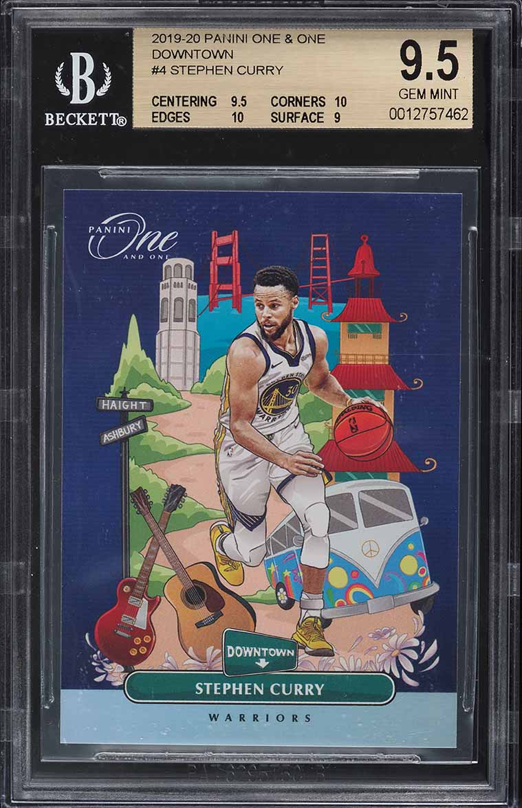 2019 Panini Cornerstones Downtown Stephen Curry #4 BGS 9.5 GEM MINT