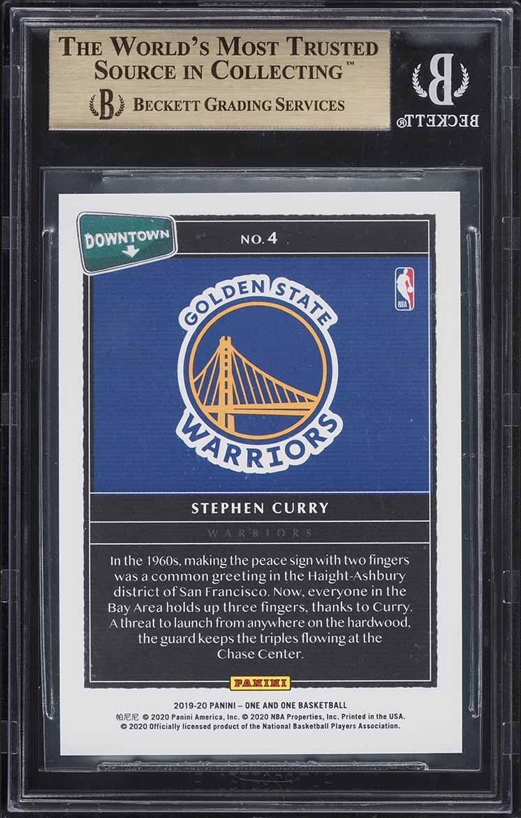 2019 Panini Cornerstones Downtown Stephen Curry #4 BGS 9.5 GEM MINT