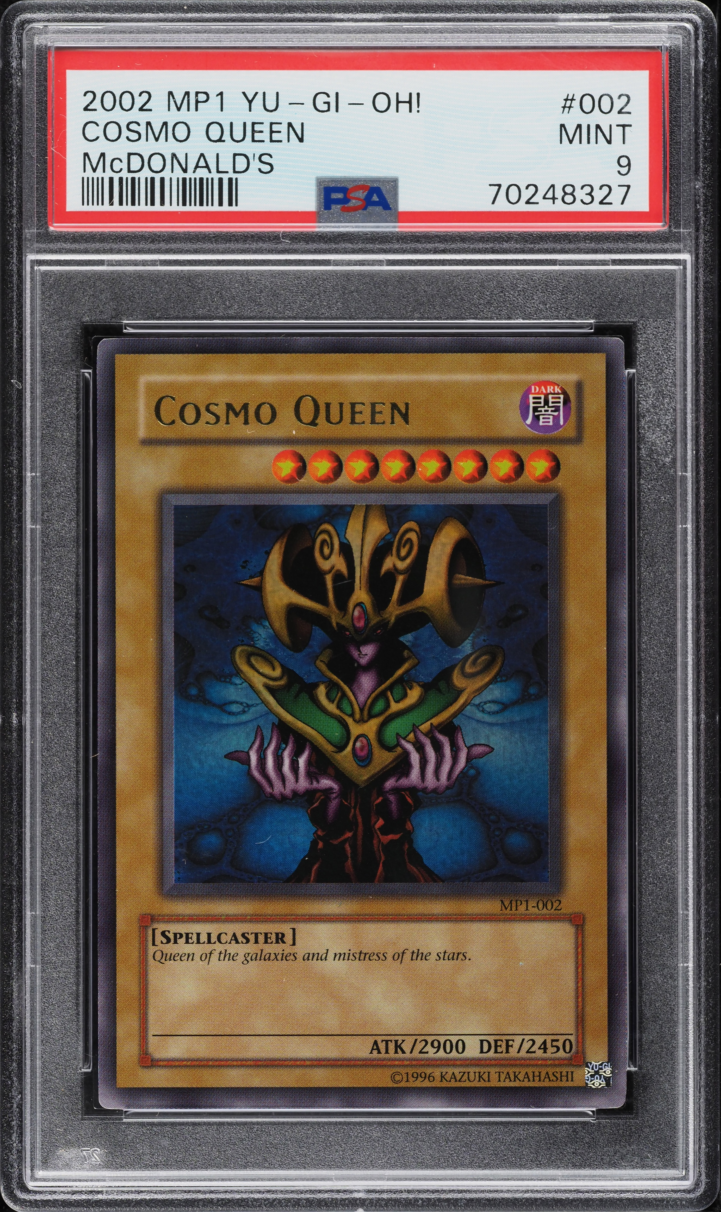 2002 Yu-Gi-Oh! McDonald's Cosmo Queen #MP1-002 PSA 9 MINT on