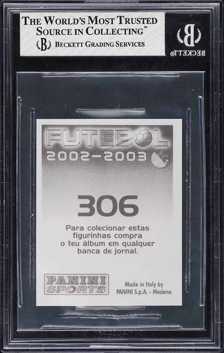 2002 Panini Futebol Portugal Stickers Cristiano Ronaldo ROOKIE #306 BGS 7.5