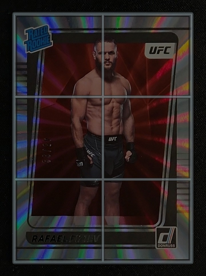 2022 Donruss UFC Holo Laser Rafael Fiziev ROOKIE /99 #212 MBA AUTH