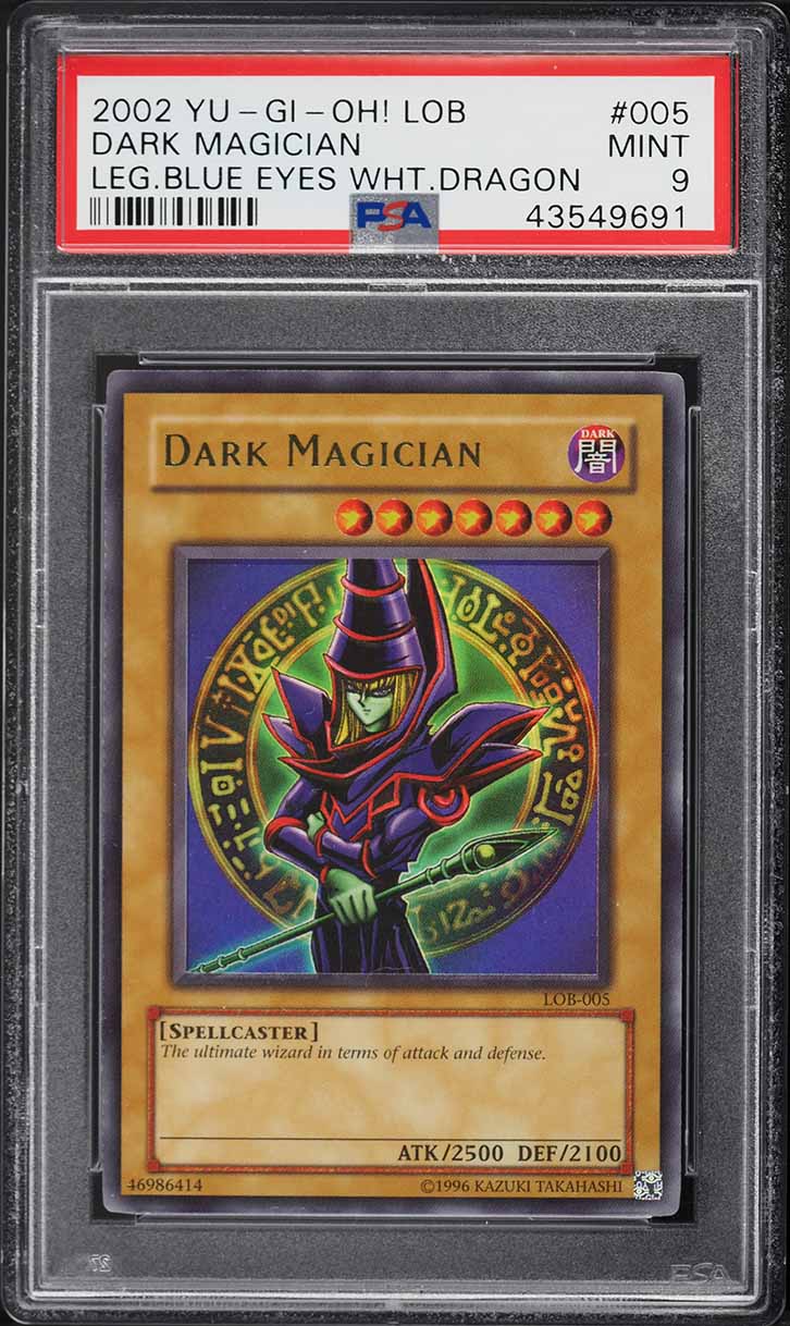 2002 Yu-Gi-Oh! Legend Of Blue-Eyes Dark Magician #LOB-005 PSA 9 MINT