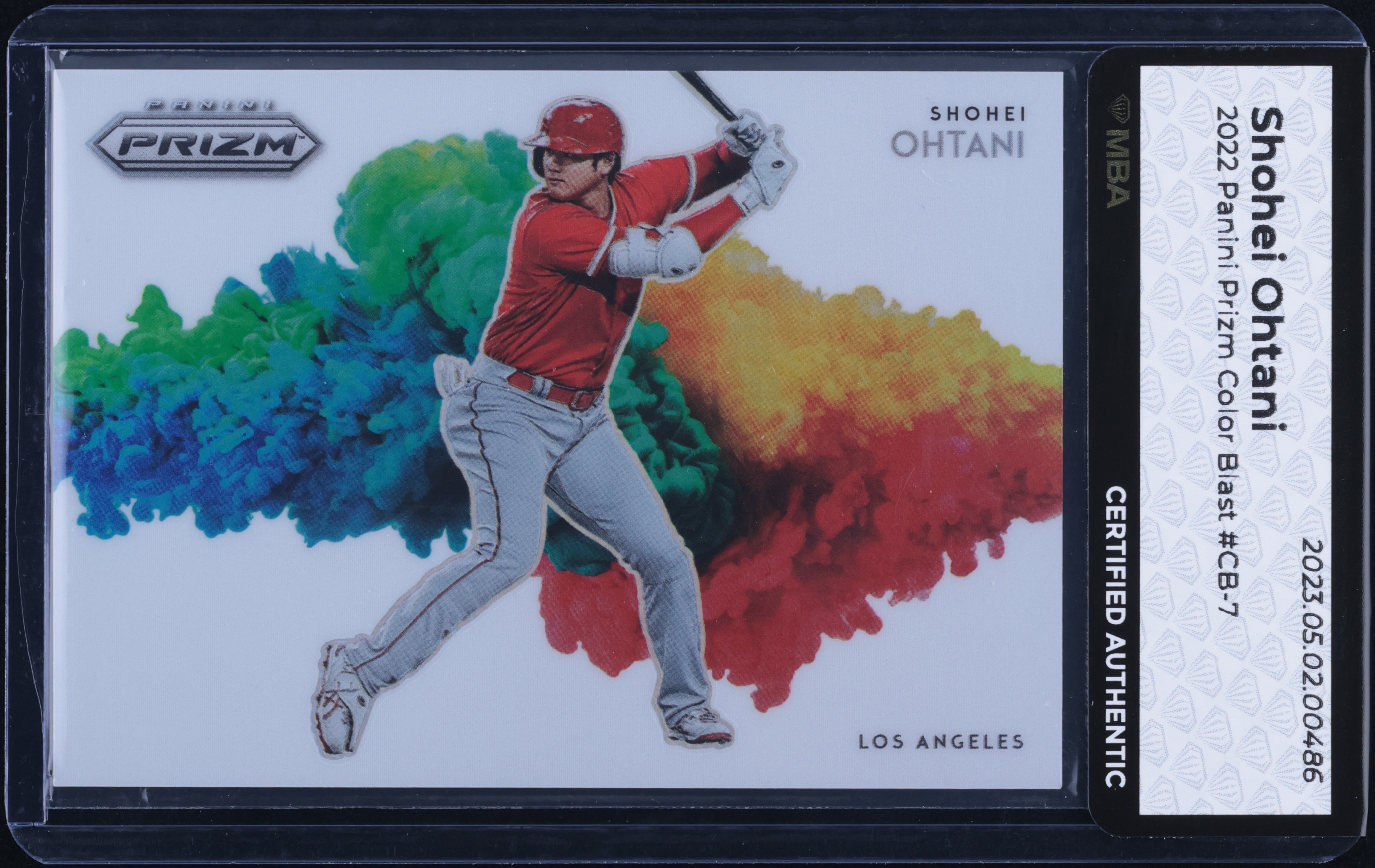 2022 Panini Prizm Color Blast Shohei Ohtani #CB-7 MBA AUTH on